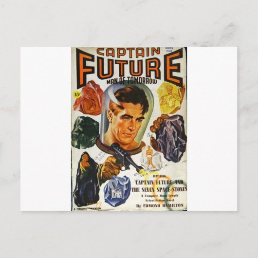 Kapitein Future en de Space Stones Briefkaart (Voorkant)