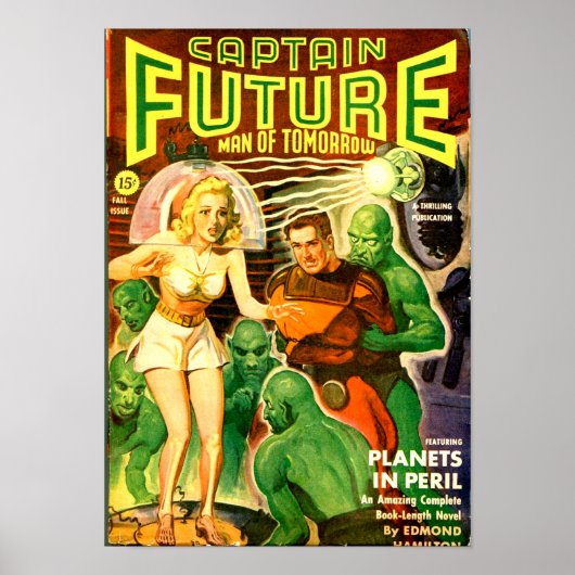 Kapitein Future — Planeten in Peril Poster (Voorkant)