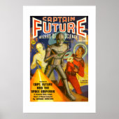 Kapitein Future pulp cover poster (Voorkant)