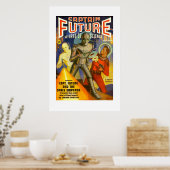 Kapitein Future pulp cover poster (Keuken)