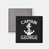 Kapitein George Boating Yacht Boot Schip Anker Magneet (Voorkant / Achterkant)