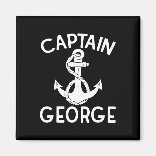 Kapitein George Boating Yacht Boot Schip Anker Magneet (Voorkant)