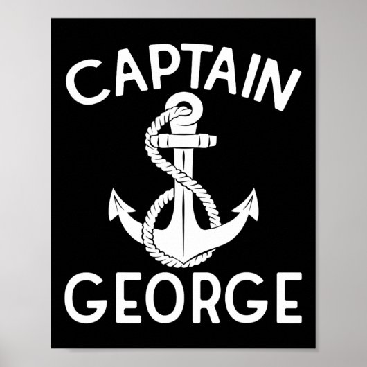 Kapitein George Boating Yacht Boot Schip Anker Poster (Voorkant)