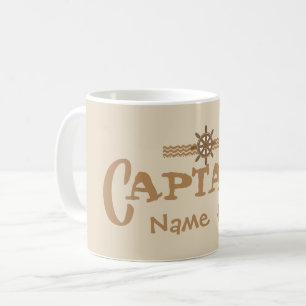 Kapitein, gepersonaliseerde bootbeker koffiemok