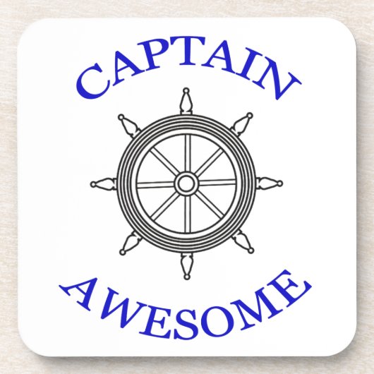 "Kapitein Geweldige" Nautische Onderzetters (Voorkant)
