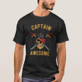 Kapitein Geweldige Pirate Halloween Kostuum T-shirt (Voorkant)