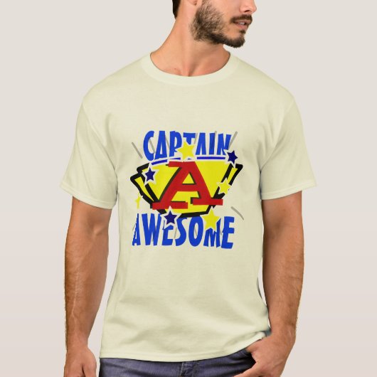 Kapitein Geweldige T-shirt (Voorkant)