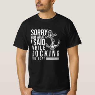 Kapitein Gift Boat Sailing Gezegde T-shirt