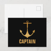 Kapitein, Gold Anchor Briefkaart (Voorkant / Achterkant)