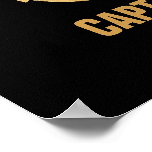 Kapitein, Gold Anchor Poster (Hoek)