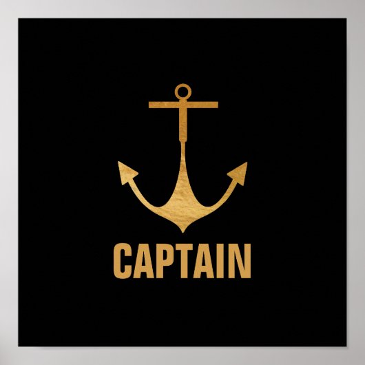 Kapitein, Gold Anchor Poster (Voorkant)