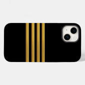 Kapitein Gold stripes Hoesje-Mate iPhone case (Achterkant (horizontaal))