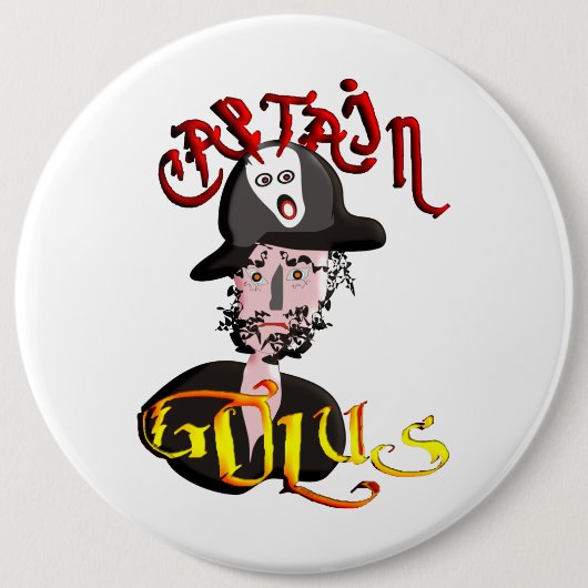Kapitein Golus Ronde Button 6,0 Cm (Voorkant)