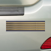 Kapitein gouden strepen bumpersticker (Op auto)