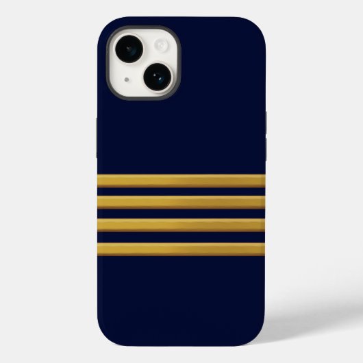 Kapitein gouden strepen Case-Mate iPhone case (Achterkant)