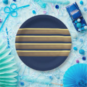 Kapitein gouden strepen papieren bordje (Feest)