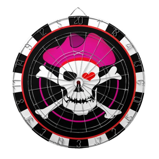 Kapitein Grace Dartboard & Pirates Flag, Skull gam Dartbord (Voorkant)