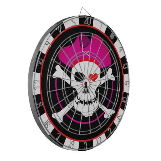 Kapitein Grace Dartboard & Pirates Flag, Skull gam Dartbord (Voorkant Links)