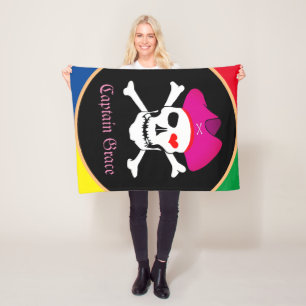 Kapitein "Grace" en Piraten - Schaaleiland/Meisjes Fleece Deken