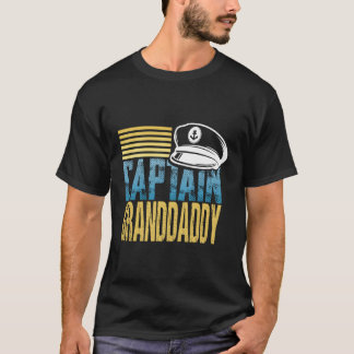 Kapitein Granddaddy Sailing Captain Boat Boating T-shirt