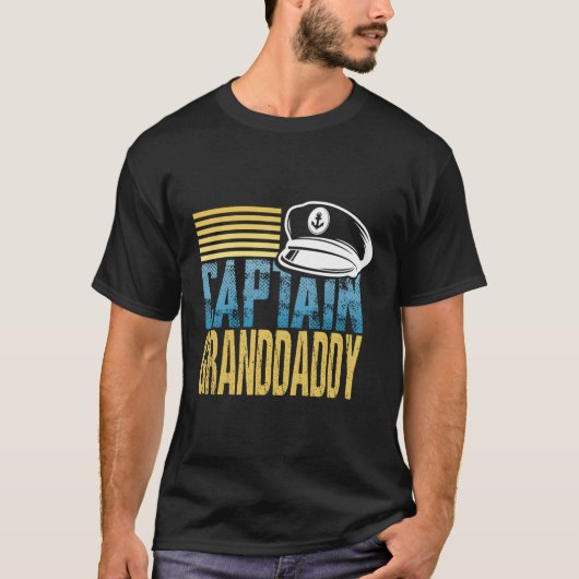 Kapitein Granddaddy Sailing Captain Boat Boating T-shirt (Voorkant)