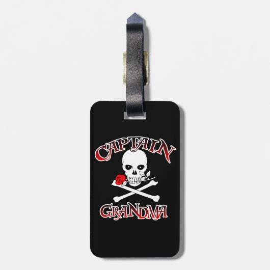 Kapitein Grandma Bagagelabel (Achterkant verticaal)