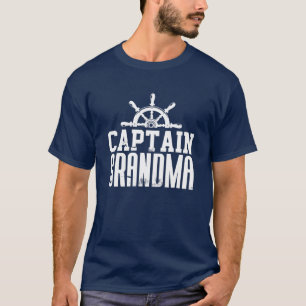Kapitein Grandma Funny Family Sailing Boat Lover S T-shirt