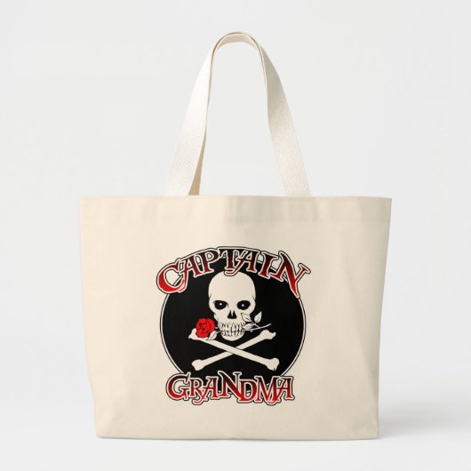 Kapitein Grandma Grote Tote Bag (Voorkant)