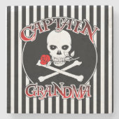 Kapitein Grandma Marble Stone Onderzetter (Voorkant)