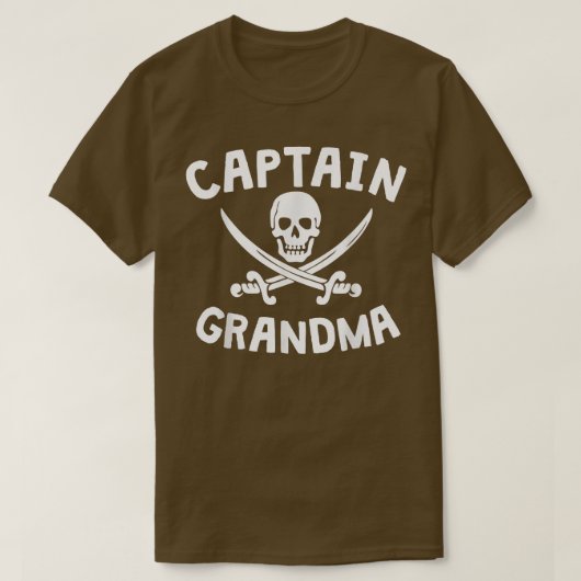 Kapitein Grandma Pirate Funny T-shirt (Design voorkant)