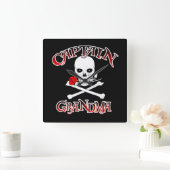 Kapitein Grandma Wall Clock Vierkante Klok (Huis)