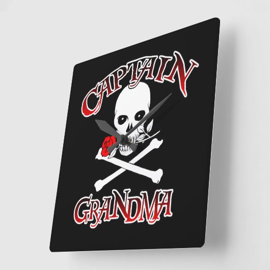 Kapitein Grandma Wall Clock Vierkante Klok (Hoek)