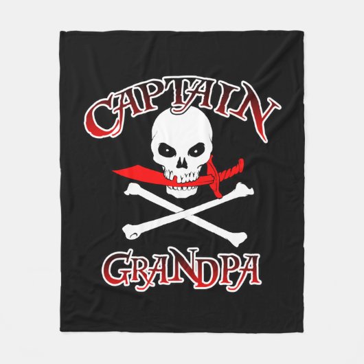 Kapitein Grandpa Fleece Deken (Voorkant)