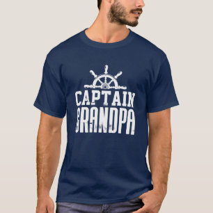 Kapitein Grandpa Funny Family Sailing Boat Lover S T-shirt