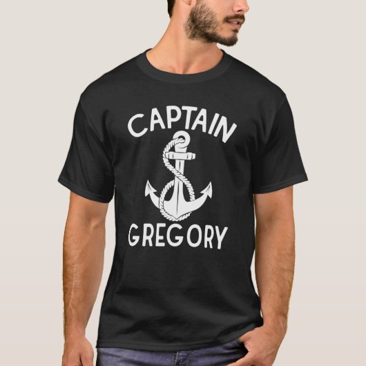 Kapitein Gregory Anchor Boating Ship Yacht Boat T-shirt (Voorkant)