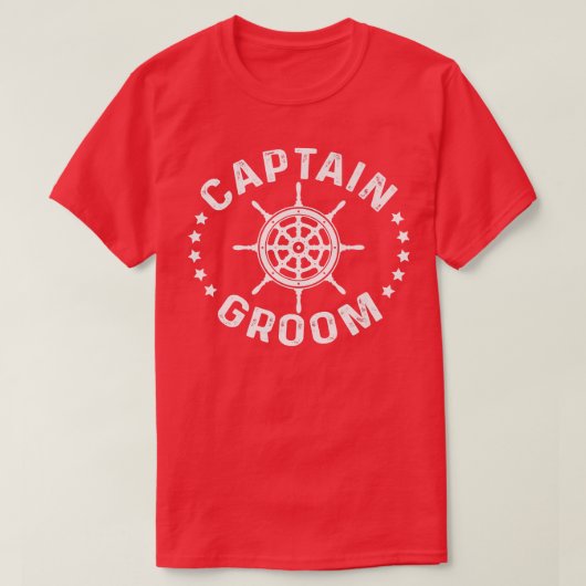 Kapitein Groom Sailship Sailship Saili T-shirt (Design voorkant)