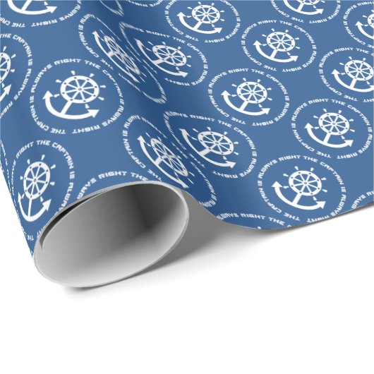 Kapitein heeft altijd gelijk cadeaupapier (Rol Hoek)