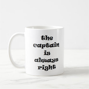 kapitein heeft altijd gelijk koffiemok