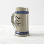 Kapitein Helm Nautical Blue Stein Mok (Voorkant links)