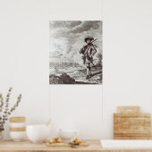 Kapitein Henry Morgan in de zak Poster (Keuken)