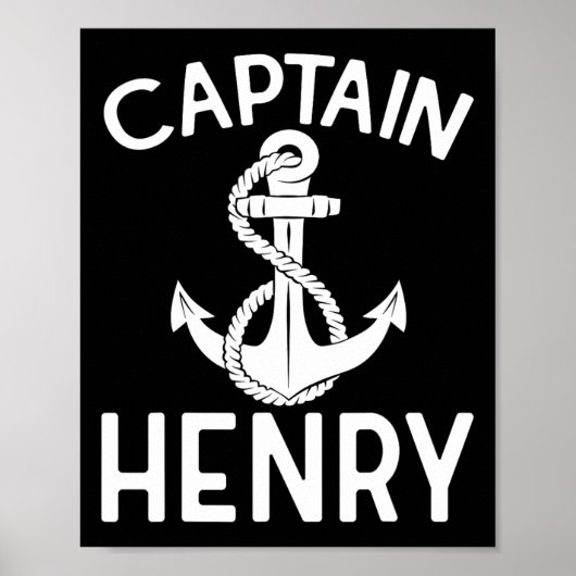 Kapitein Henry Zeilschip Bootjacht Poster (Voorkant)