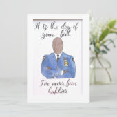 Kapitein Holt Birthday Kaart (Staand voorkant)