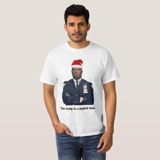 Kapitein Holt Kerstmis Dit is echt een vreugde T-shirt (Voorkant volledig)