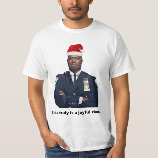 Kapitein Holt Kerstmis Dit is echt een vreugde T-shirt (Voorkant)