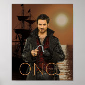 Kapitein Hook Comic Sunset Poster (Voorkant)