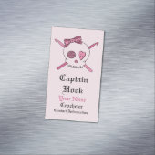 Kapitein Hook-Crochet Skull (Hair Bow) Visitekaartje Magneet (Voorbeeld)