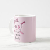 Kapitein Hook Skull & Crochet Hooks (Roze achterzi Koffiemok (Voorkant links)