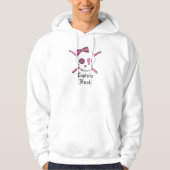 Kapitein Hook Skull & Crochet Hooks (Roze) Hoodie (Voorkant)
