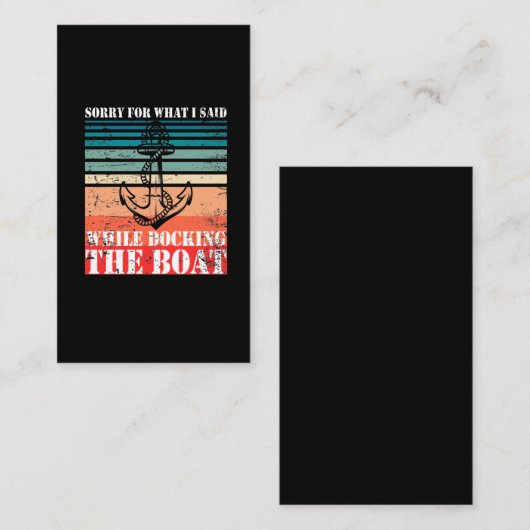 Kapitein Humor, zeilboot eigenaar Visitekaartje (Voorkant / Achterkant)