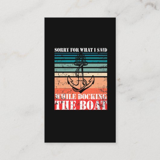 Kapitein Humor, zeilboot eigenaar Visitekaartje (Voorkant)